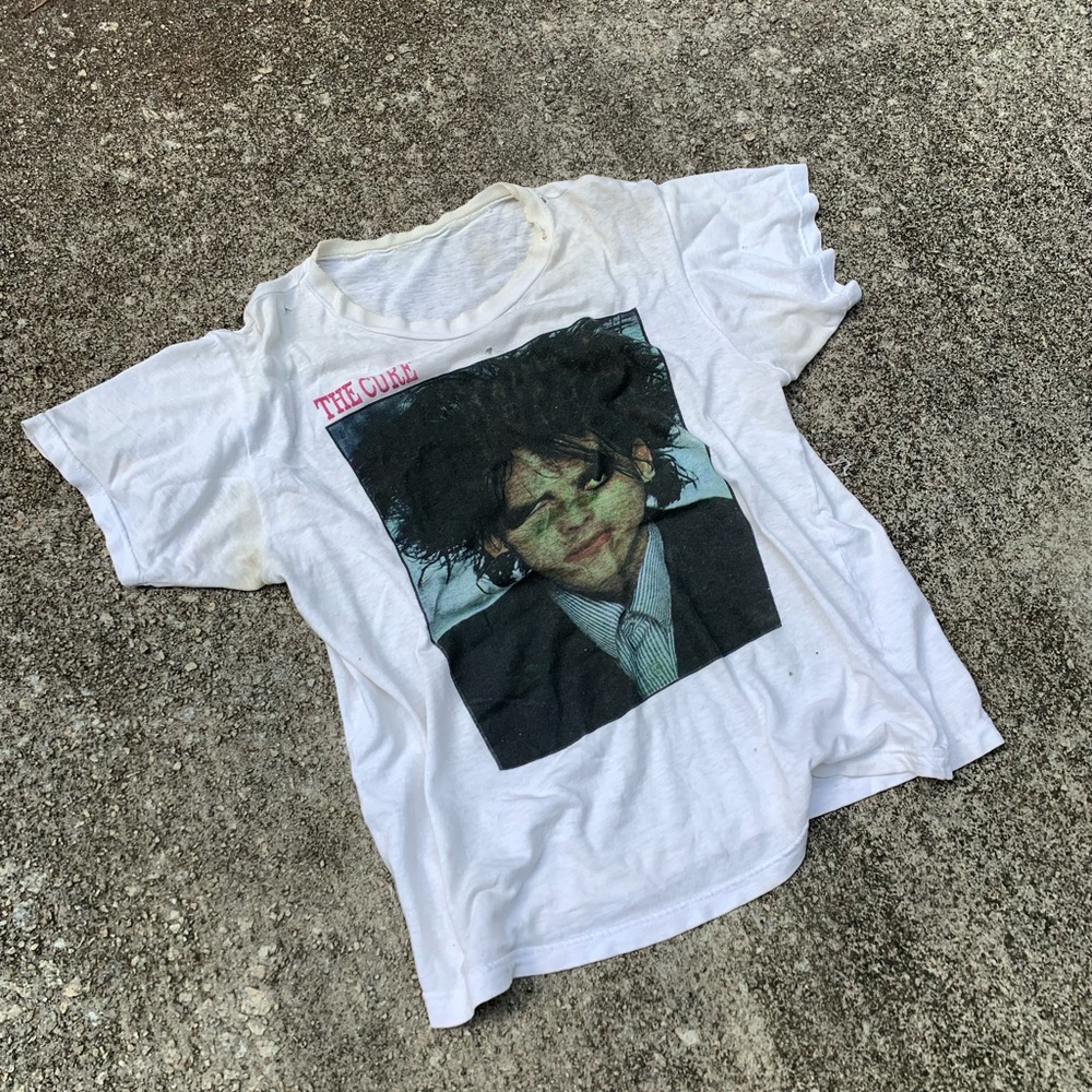 1980s The Cure Robert Smith cover tee SUPERR RARE!!